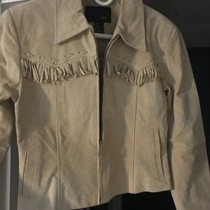 Light tan suede cowgirl jacket